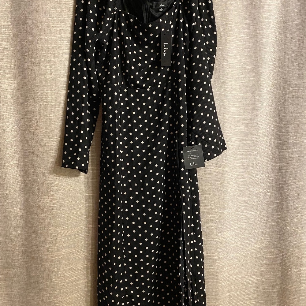 Lulus Black and White Polka Dot Dress
